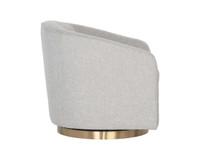 Hazel Swivel Gold - Belfast Heather Grey Lounge Chair