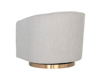 Hazel Swivel Gold - Belfast Heather Grey Lounge Chair