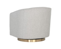 Hazel Swivel Gold - Belfast Heather Grey Lounge Chair