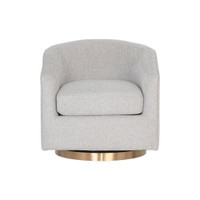 Hazel Swivel Gold - Belfast Heather Grey Lounge Chair