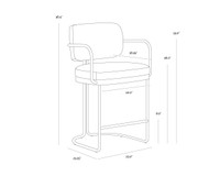 Jalen Milliken Cognac Counter Stool