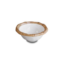 Vida Natural Bamboo & White Mini Dip Bowl | Bone & Brass