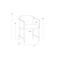 Kylin Dining Dillon Cream / Bravo Ash Armchair, view 4