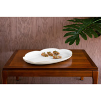 Encanto Amelia Oval Tray Cream White - Tray Top View | Bone & Brass