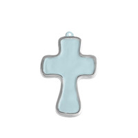 Encanto Athens Cross Ornament (Sky Blue) | Bone & Brass
