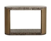 Cavette Marble Look - Dark Emperador Console Table