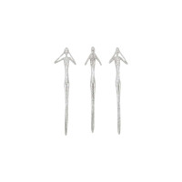 Silver Leaf See,Hear,Speak no Evil Wall Sculptures | Bone & Brass