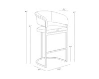 Marris Barstool Gunmetal - Milliken Cognac