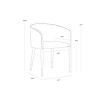 Asher Dining Abbington Black / Napa Black Armchair, view 4