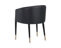 Asher Dining Abbington Black / Napa Black Armchair