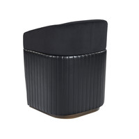 Genval Wheeled Abbington Black / Cantina Black Lounge Chair, view 6