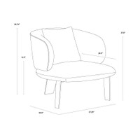 Garry San Remo Winter Cloud / Meg Ash Lounge Chair, view 4