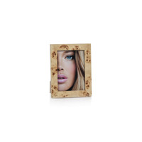 Bogor Burlwood Veneer Photo Frame - Frame Corner Detail | Bone & Brass