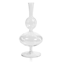 Lillian Glass Footed Vase Double, Set 2 | Bone & Brass