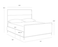 Yasmine King - Zenith Alabaster Bed