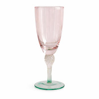 Pink & Green Aquarelle Champagne Flute Set of 4 | Bone & Brass