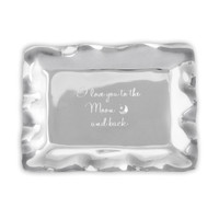 Giftables Vento Engraved Tray "Love you to Moon back" | Bone & Brass