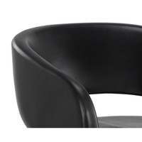 Cura Black Concrete Outdoor Lounge Chair, view 4