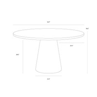 Elina Round - Light Oak - 54" Dining Table