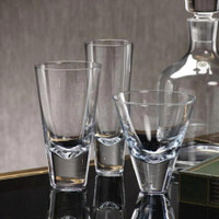 Anamaria Tall Tapered Drinking Glass, Set 4 - Glass Side View | Bone & Brass