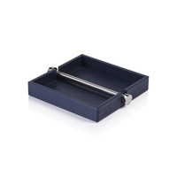 Ruvo Blue Leather Cocktail Napkin Holder | Bone & Brass