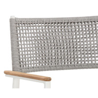Nava Stackable Dining White Armchair, view 2