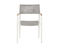 Nava Stackable Dining White Armchair