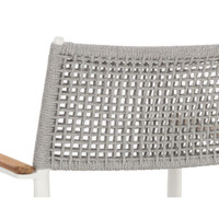 Nava Stackable Dining White Armchair, view 5