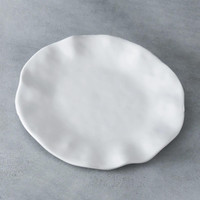 Vida Havana 11" Dinner Plate Set 4 (White) - Plate Top View | Bone & Brass