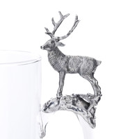 St. Moritz Pewter & Glass Pitcher - Pitcher Handle Detail | Bone & Brass