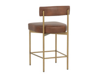 Seneca Antique Brass - Bravo Cognac Counter Stool