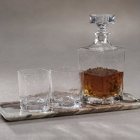 Punta Mita Hammered Rock Glasses, Set 4 - Glass Close Up | Bone & Brass