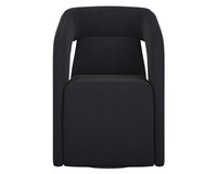 Kendrick Wheeled Dining Abbington Black Armchair