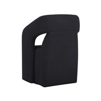 Kendrick Wheeled Dining Abbington Black Armchair, view 7