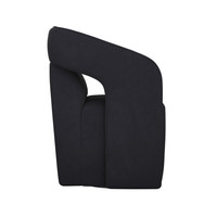 Kendrick Wheeled Dining Abbington Black Armchair, view 6