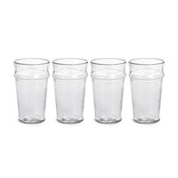Artisan Hammered Highball Glasses, Set of 4 - Glass Detail | Bone & Brass