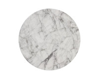 Goya End Marble Look - White Table