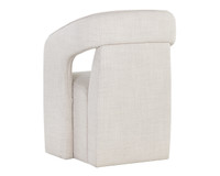 Kendrick Wheeled Dining Moto Stucco Armchair
