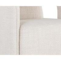 Kendrick Wheeled Dining Moto Stucco Armchair