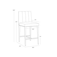 Wilbur Milliken Cognac Counter Stool, view 4