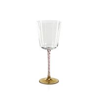 Sachi Amber & Pink Wine Glasses, Set 4 | Bone & Brass