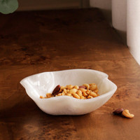 Resin Alabaster Mini Bowl White Swirl - Bowl Detail | Bone & Brass