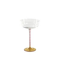 Sachi Amber & Pink Cocktail / Martini Glasses, Set 4 | Bone & Brass