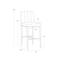 Wilbur Barstool Milliken Cognac, view 4
