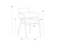 Sharqui Dining Nono Petrol Armchair