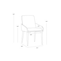 Carlo Dining Dillon Thunder Armchair, view 4
