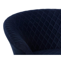Carine Swivel Quilted Abbington Navy Lounge Chair, view 2