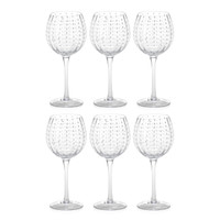Finley Tall Wine Goblets, Set of 6 - Glass Bowl Detail | Bone & Brass