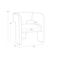 Isidore Ernst Sandstone Lounge Chair, view 4