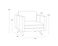 Rogers Shalimar Tobacco Leather Armchair